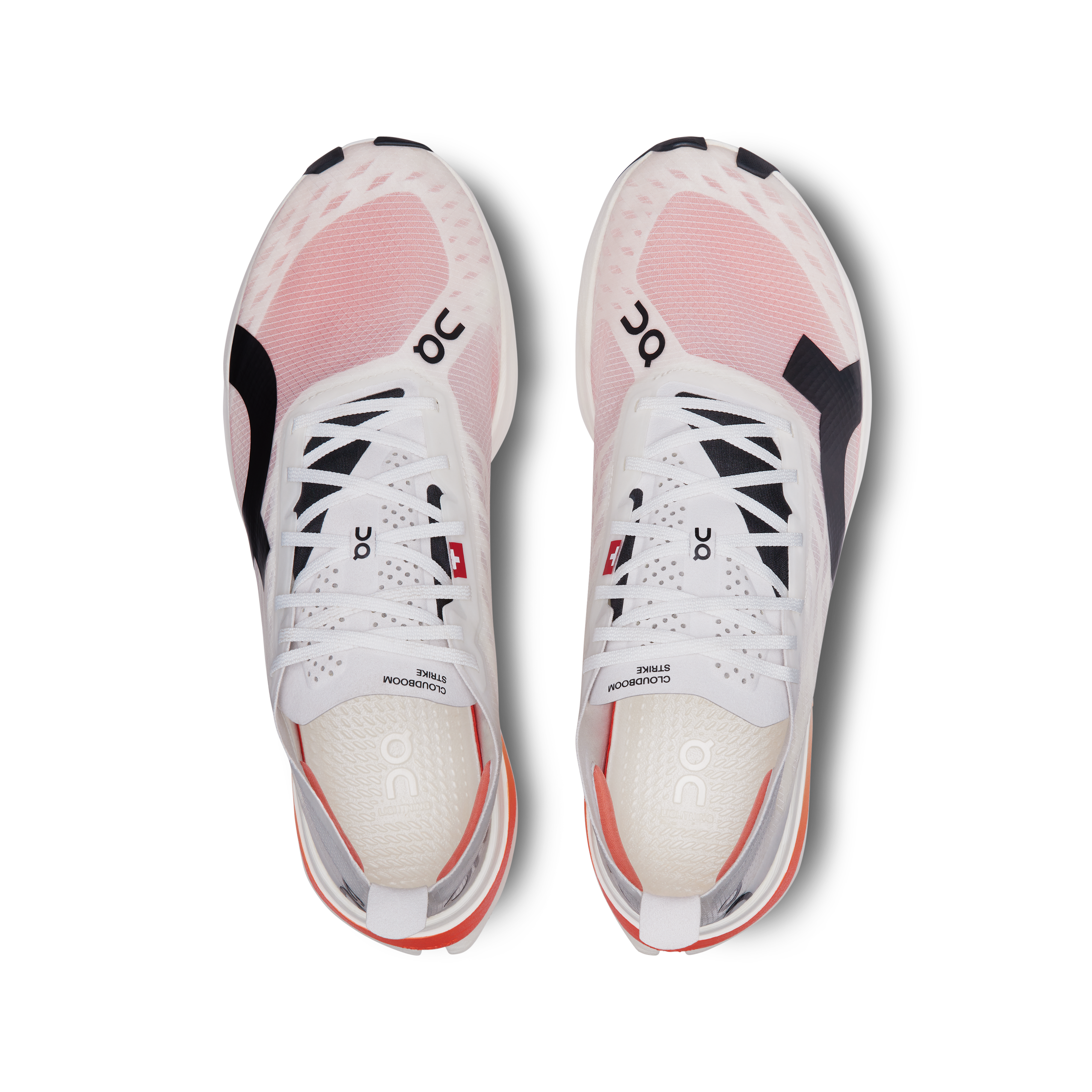 On Running Cloudboom Strike White Black Orange