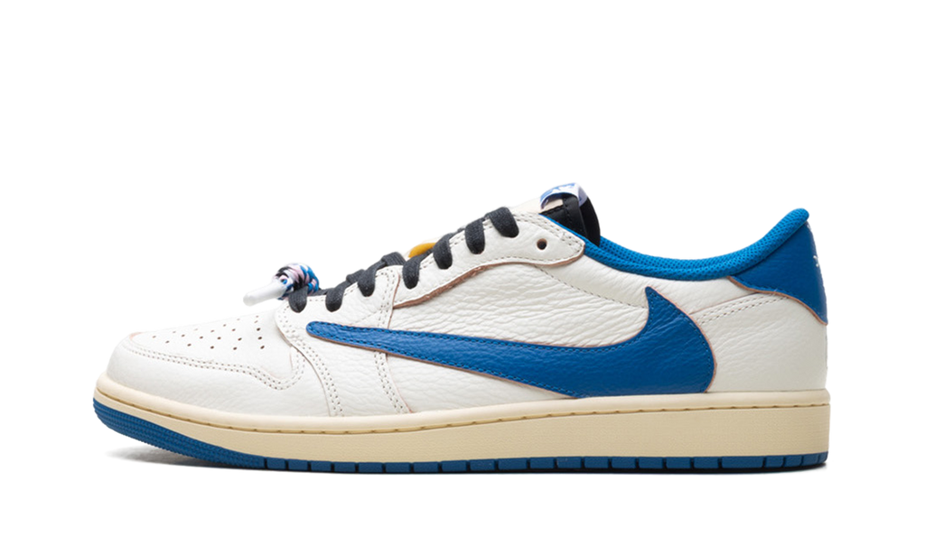 Fragment Design x Travis Scott x Air Jordan 1 Retro Low OG SP 'Sail Military Blue'