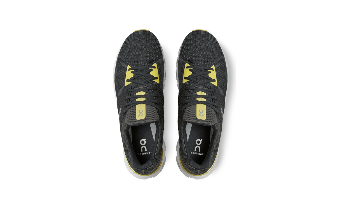 On Running Cloudswift Magnet Black Citron Yellow
