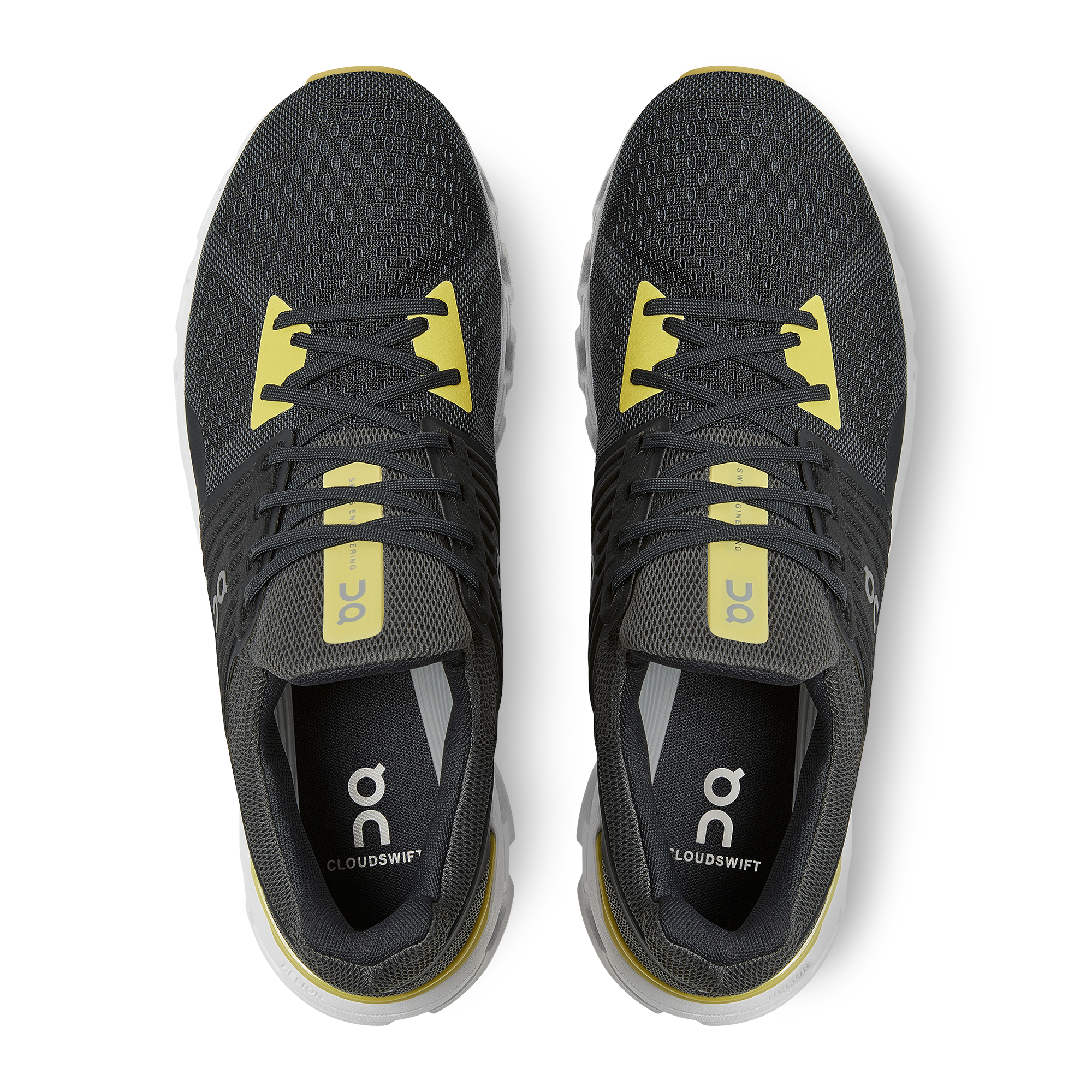 On Running Cloudswift Magnet Black Citron Yellow