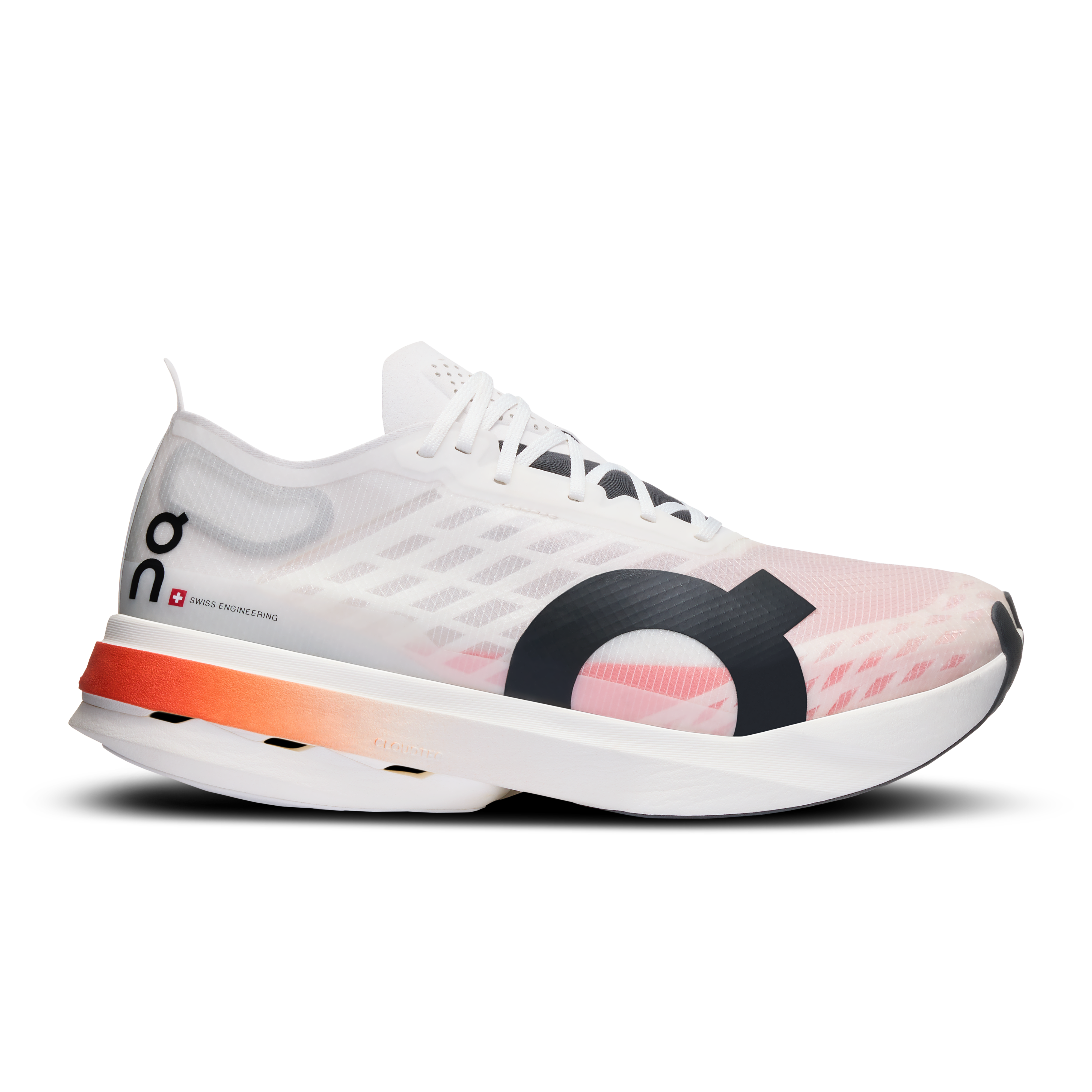 On Running Cloudboom Strike White Black Orange