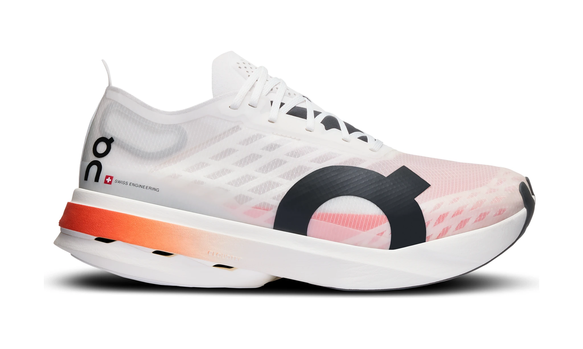 On Running Cloudboom Strike White Black Orange