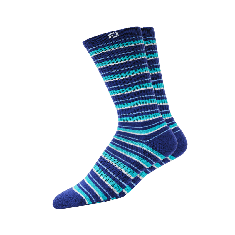 ProDry Fashion Crew - Navy / Multi-Stripes
