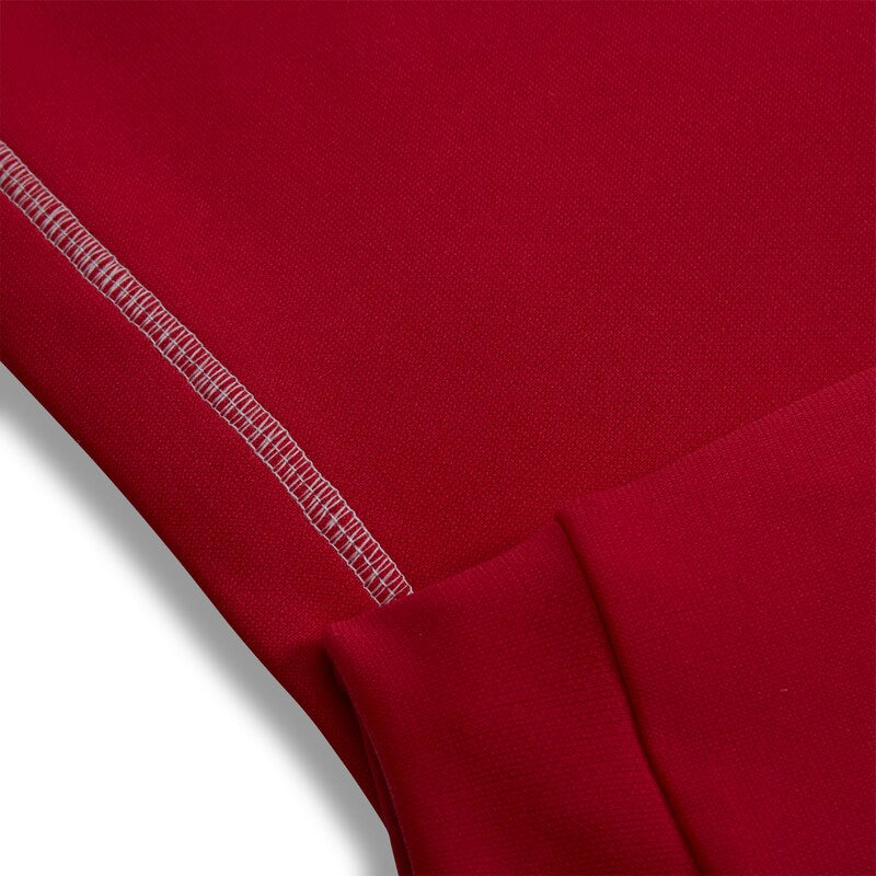 Half-Zip Contrast Stitch Mid-Layer Junior - Red