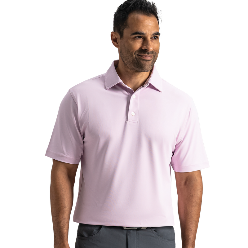 Performance Stretch Pique Solid Self Collar - Pink