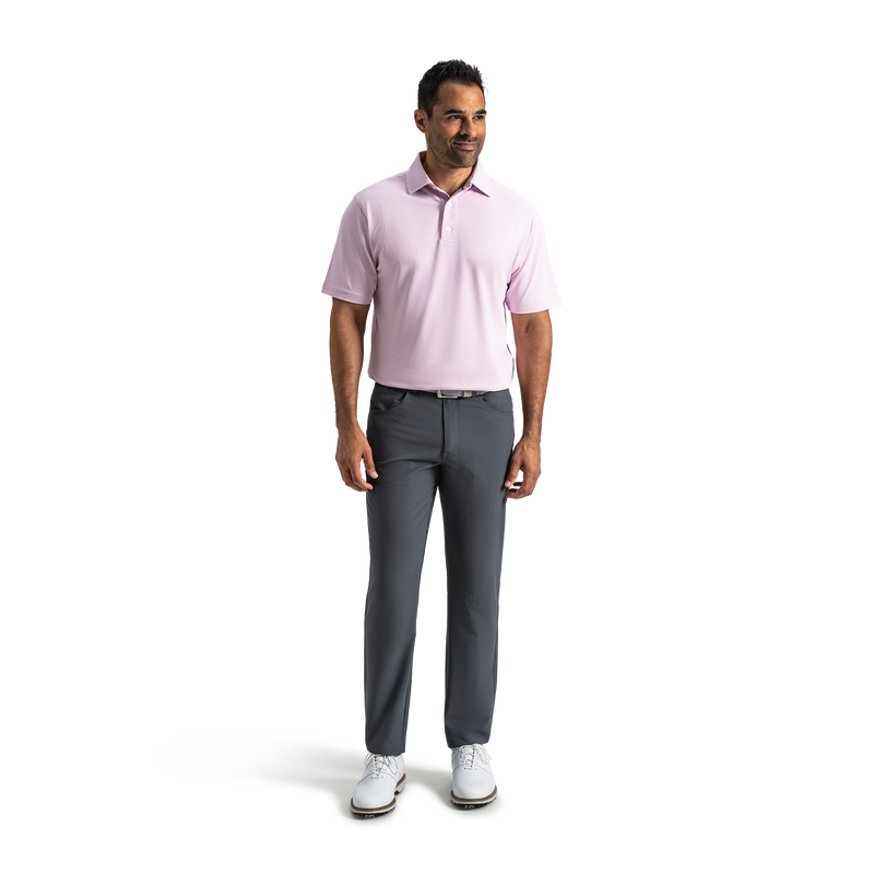 Performance Stretch Pique Solid Self Collar - Pink