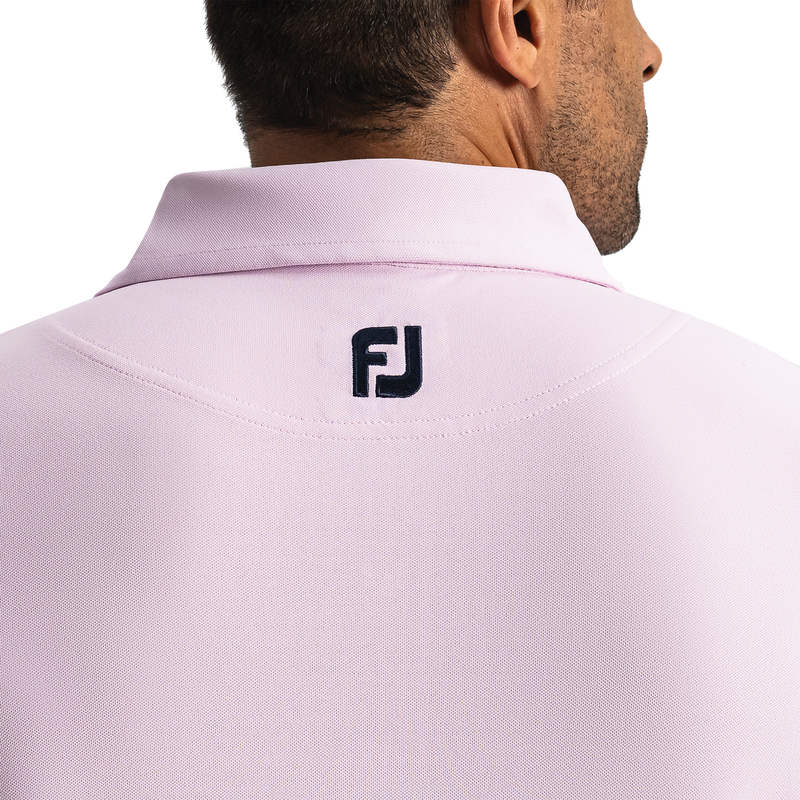 Performance Stretch Pique Solid Self Collar - Pink
