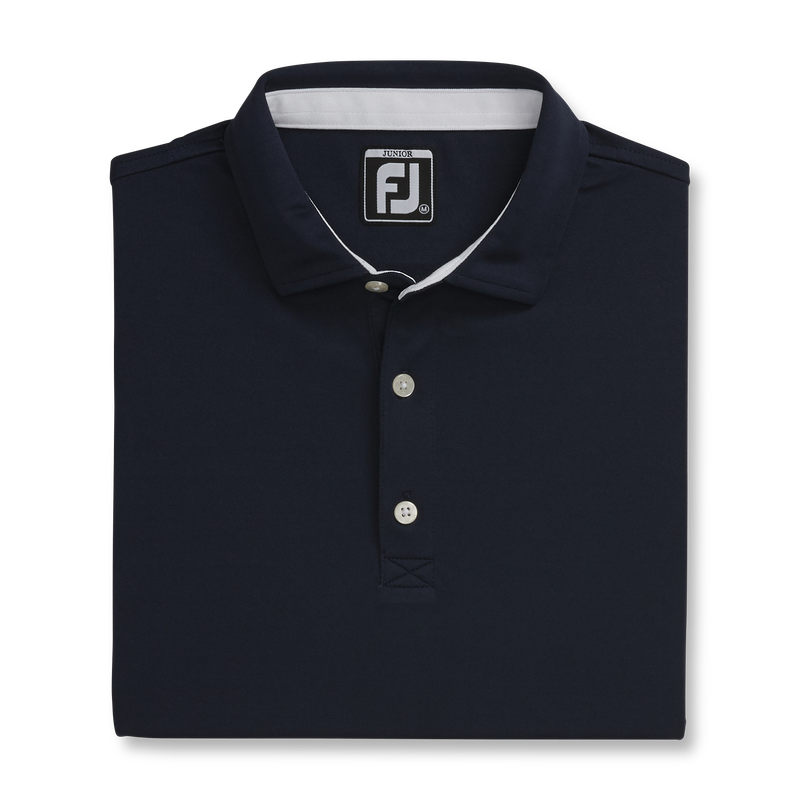Solid Pique Self Collar Junior - Navy