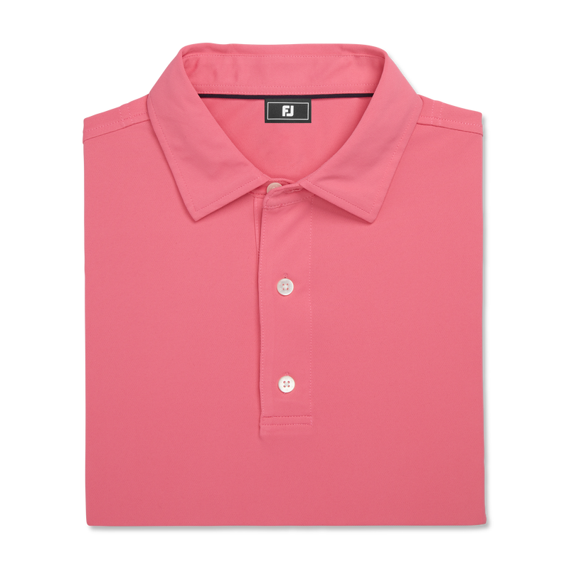 Performance Stretch Pique Solid Self Collar - Watermelon