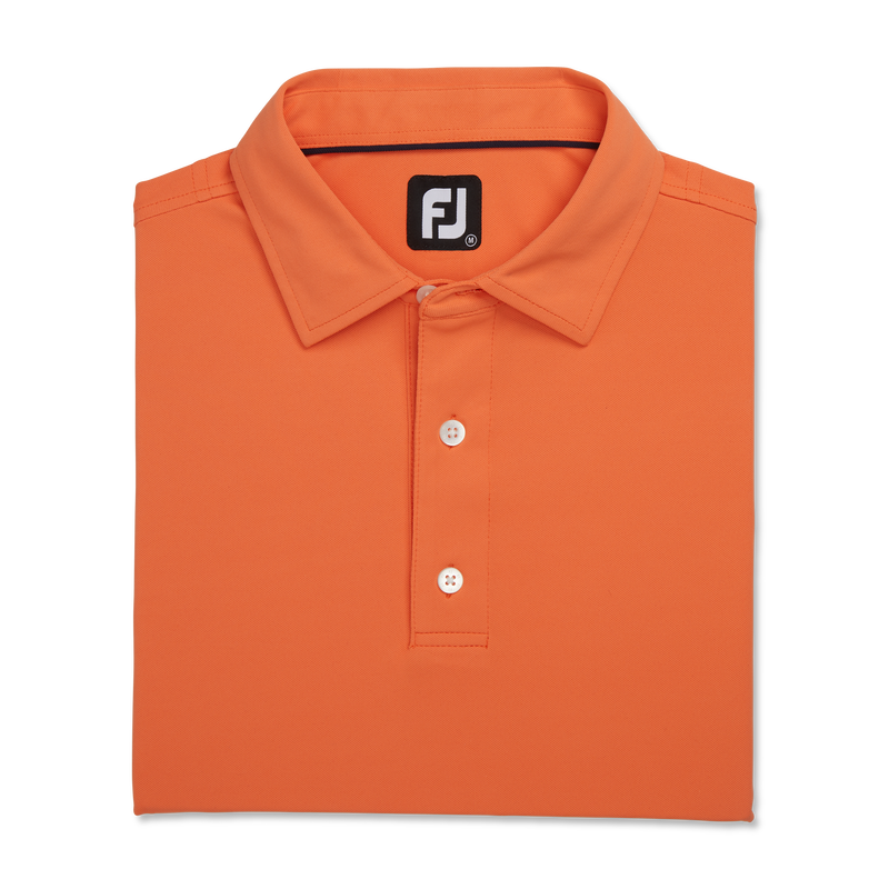Performance Stretch Pique Solid Self Collar - Orange