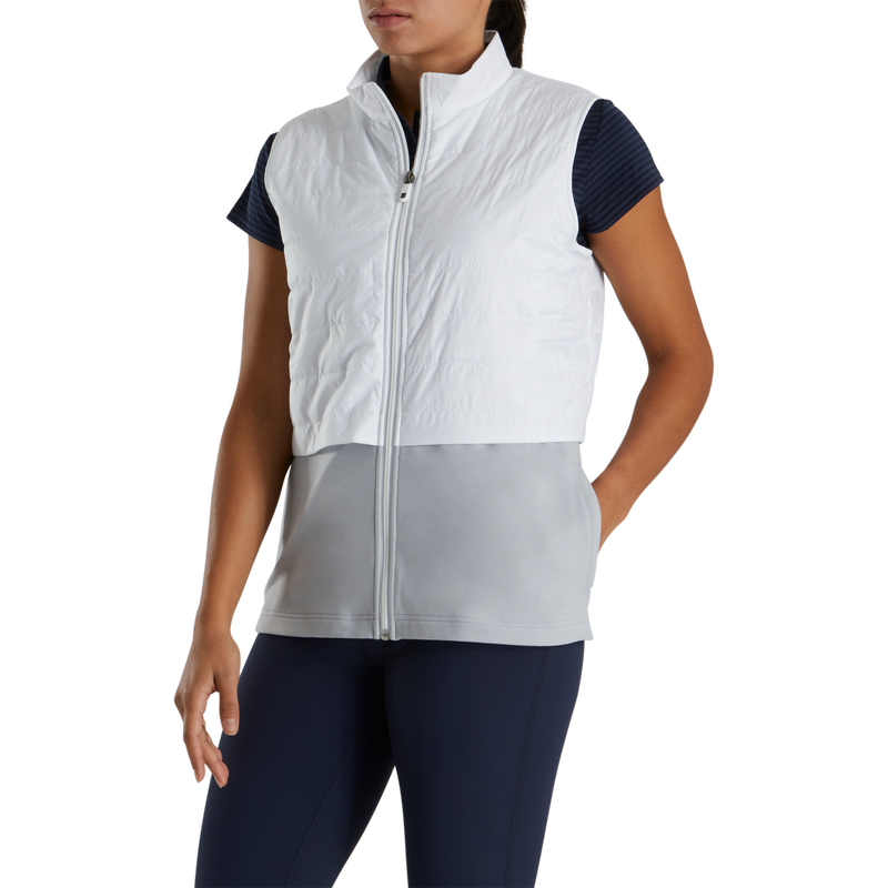 Layered Insulated Vest Women - White