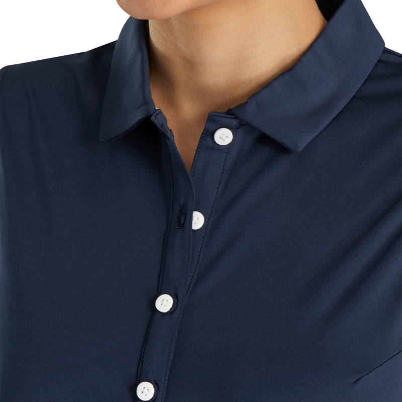 Solid Lisle Self Collar Women (Women's) - Navy