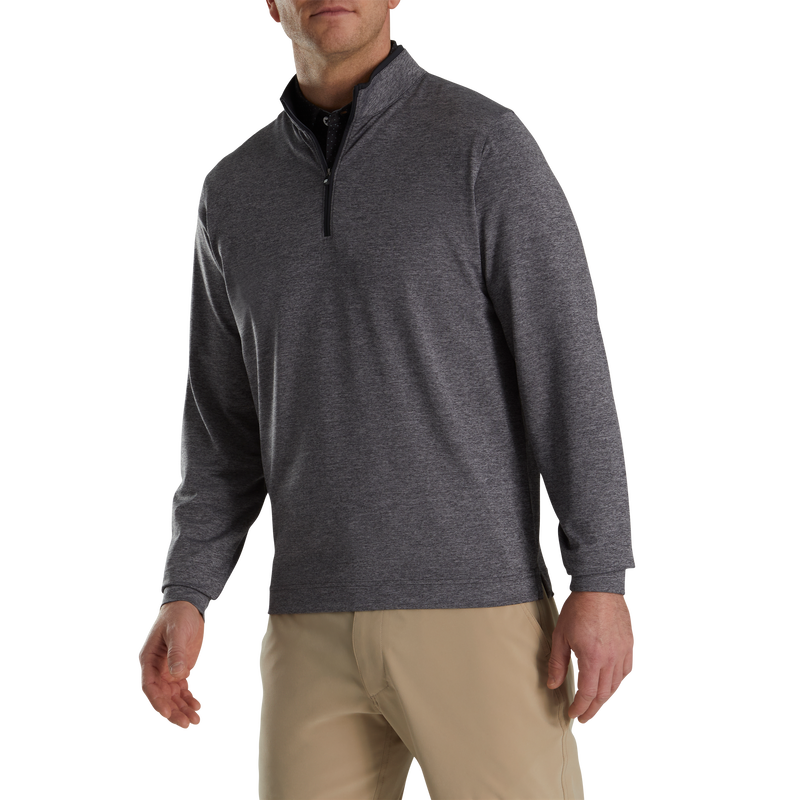Lightweight Solid Mid-Layer - Heather Charcoal