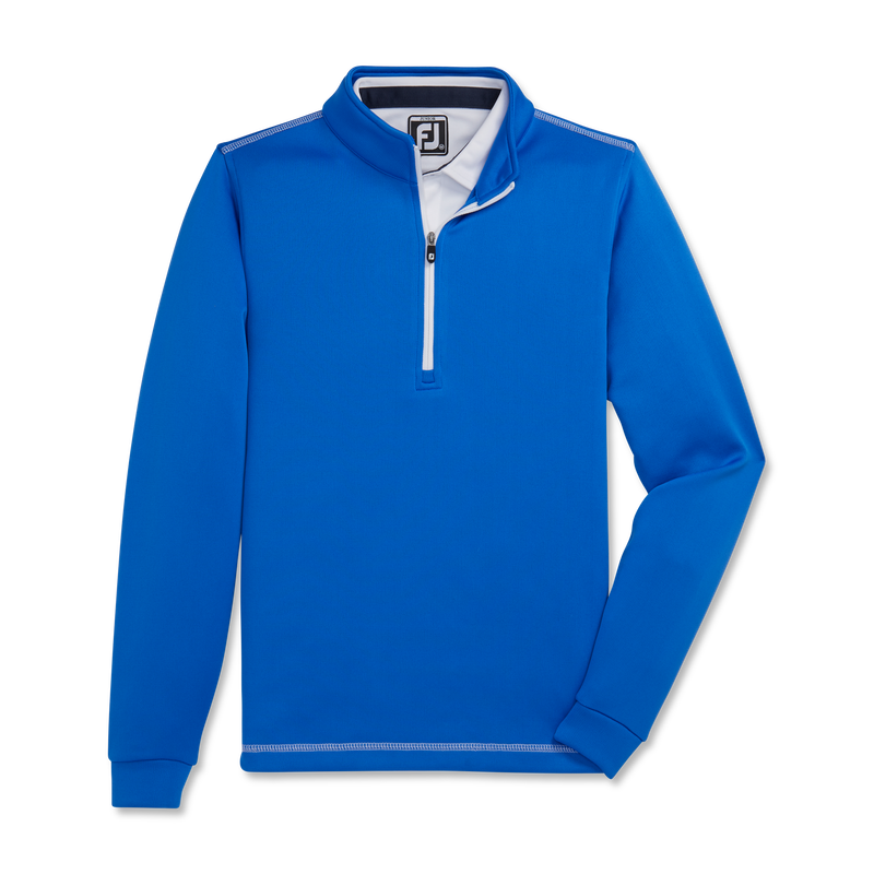 Half-Zip Contrast Stitch Mid-Layer Junior - Royal