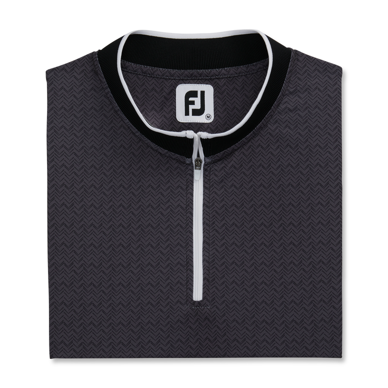 Quarter-Zip Sleeveless Shirt - Black