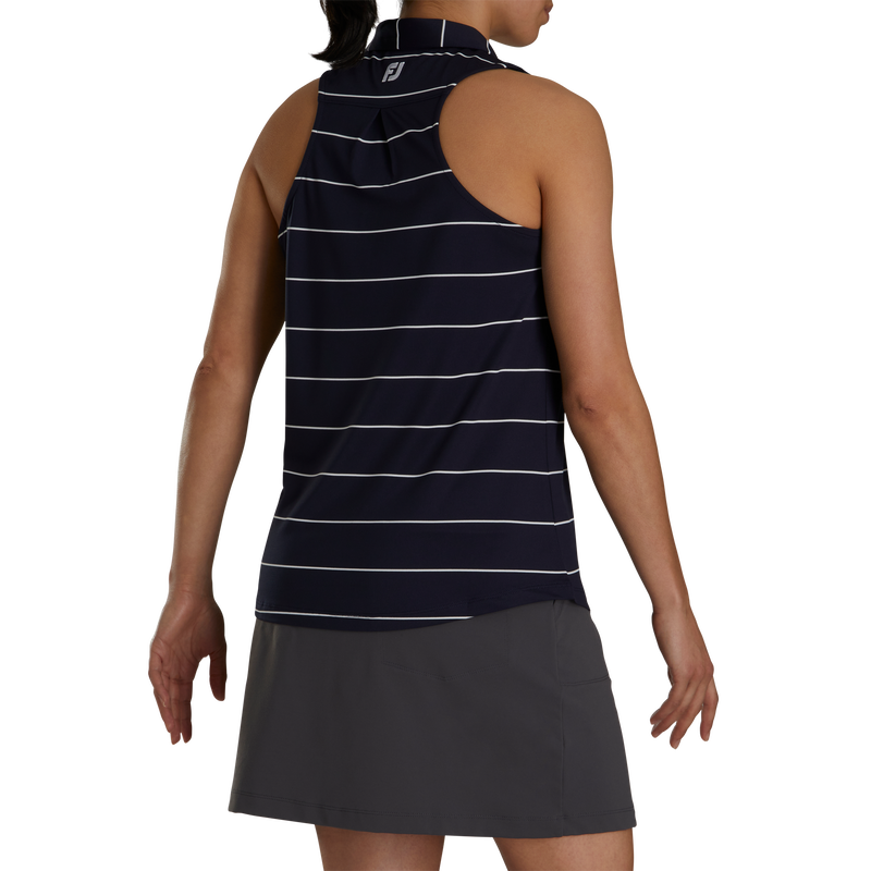 Racerback Pinstripe Tank Women - Navy / White