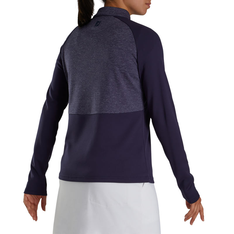 Heather Block Half-Zip Mid-Layer Women - Navy