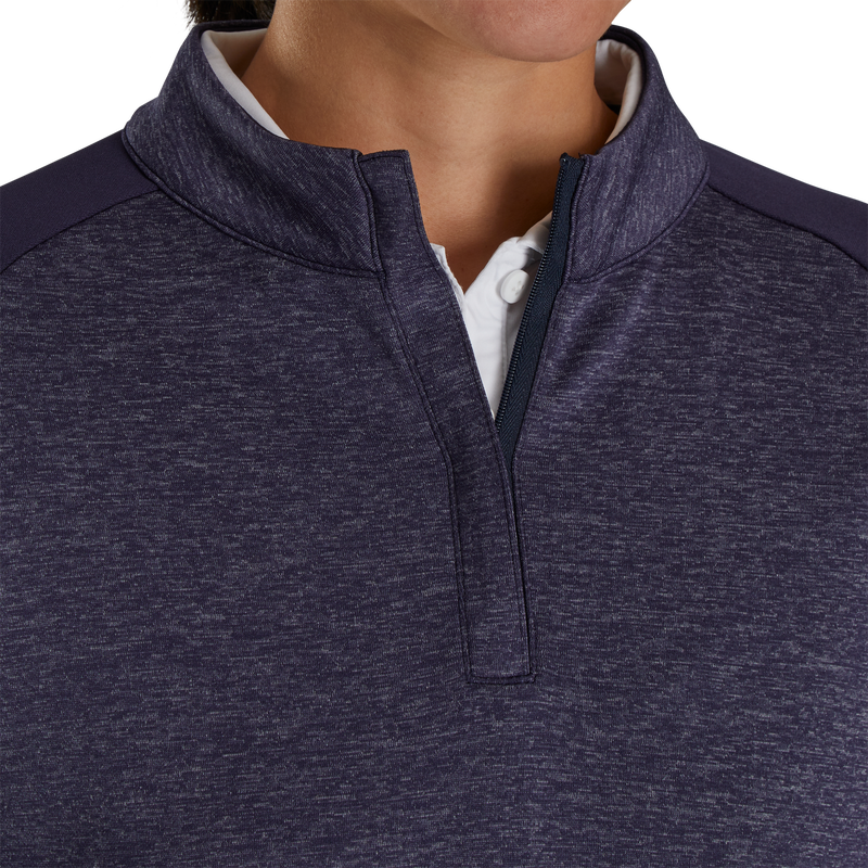 Heather Block Half-Zip Mid-Layer Women - Navy