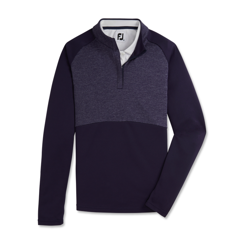 Heather Block Half-Zip Mid-Layer Women - Navy