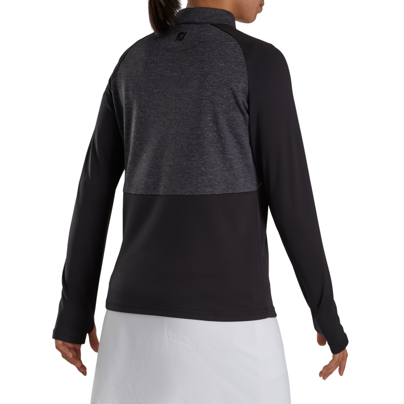 Heather Block Half-Zip Mid-Layer Women - Black