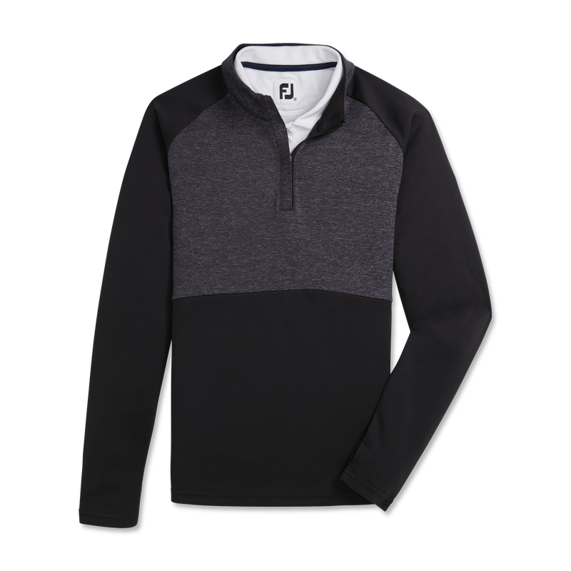 Heather Block Half-Zip Mid-Layer Women - Black