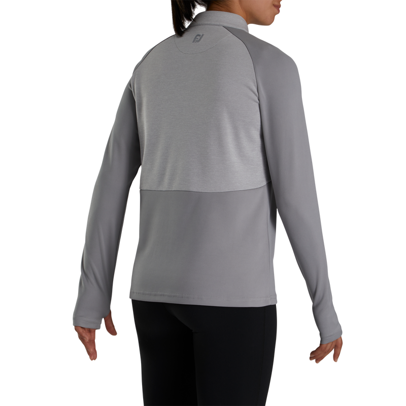 Heather Block Half-Zip Mid-Layer Women - Grey