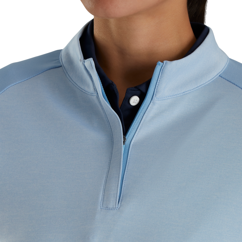 Heather Block Half-Zip Mid-Layer Women - Dusk Blue