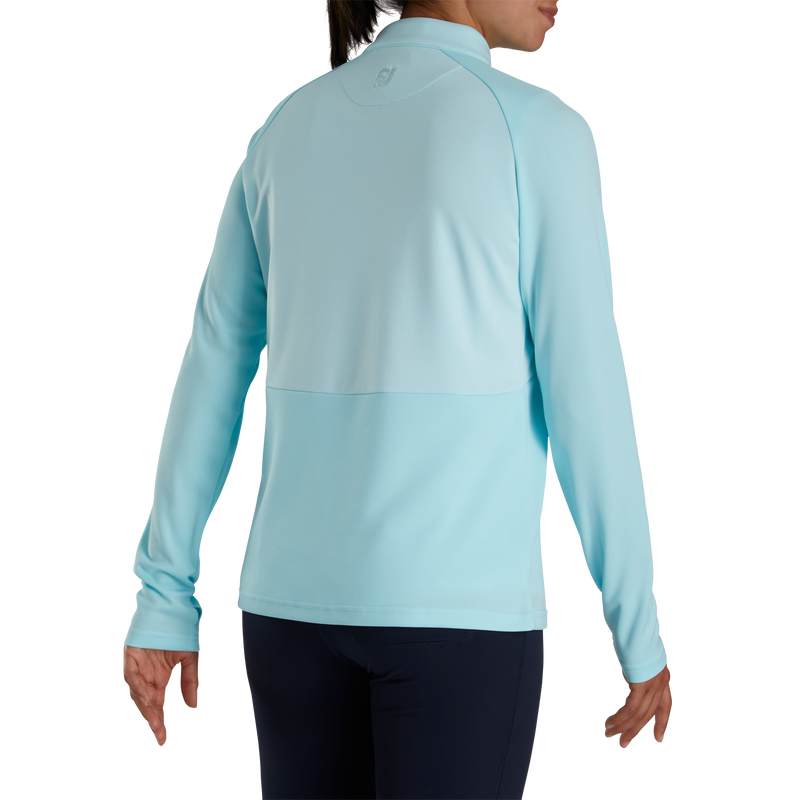 Heather Block Half-Zip Mid-Layer Women - Azure