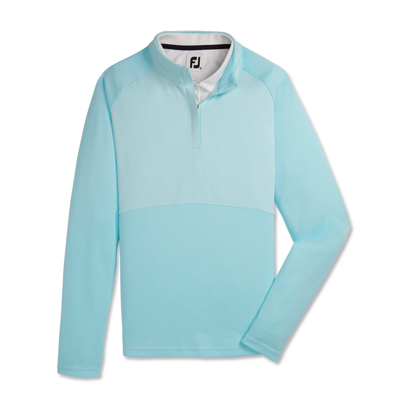 Heather Block Half-Zip Mid-Layer Women - Azure