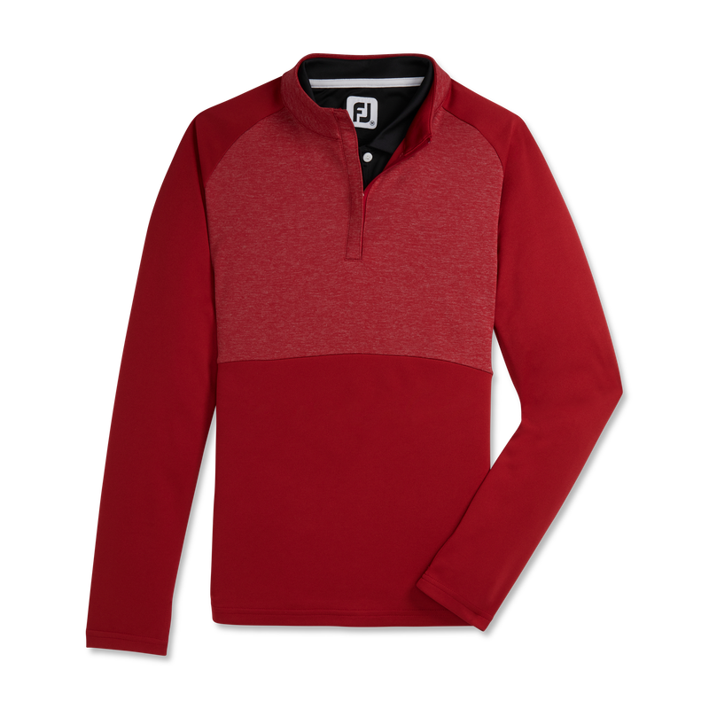 Heather Block Half-Zip Mid-Layer Women - Crimson