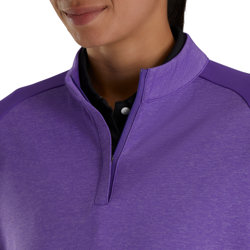 Heather Block Half-Zip Mid-Layer Women - Violet