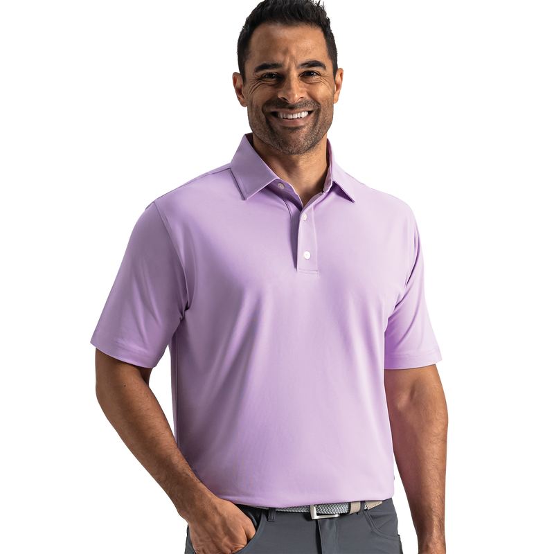 Performance Stretch Pique Solid Self Collar - Lavender