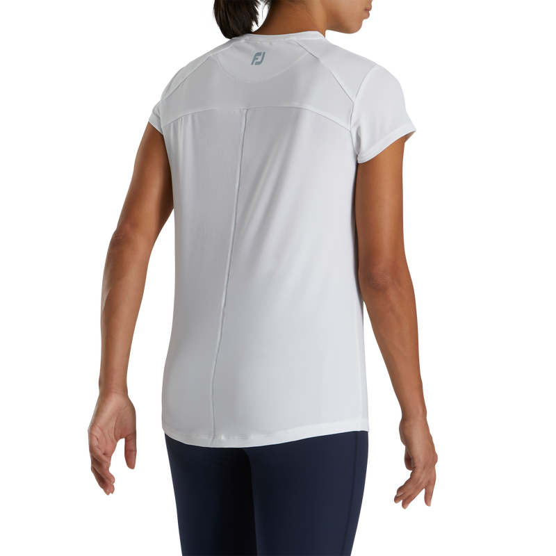 Short Sleeve Crew Neck Women (Women's) - White