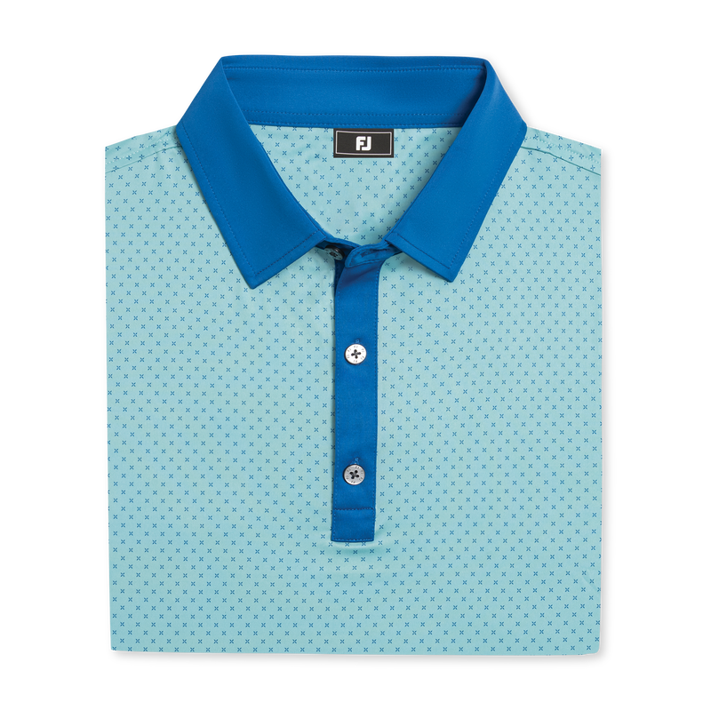 Athletic Fit Micro Flower Lisle (Men's) - Teal / Cobalt