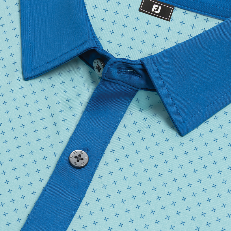Athletic Fit Micro Flower Lisle (Men's) - Teal / Cobalt