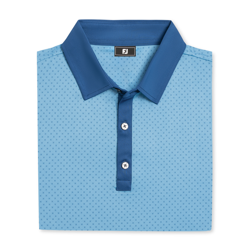 Athletic Fit Micro Flower Lisle (Men's) - Glacier / Ocean
