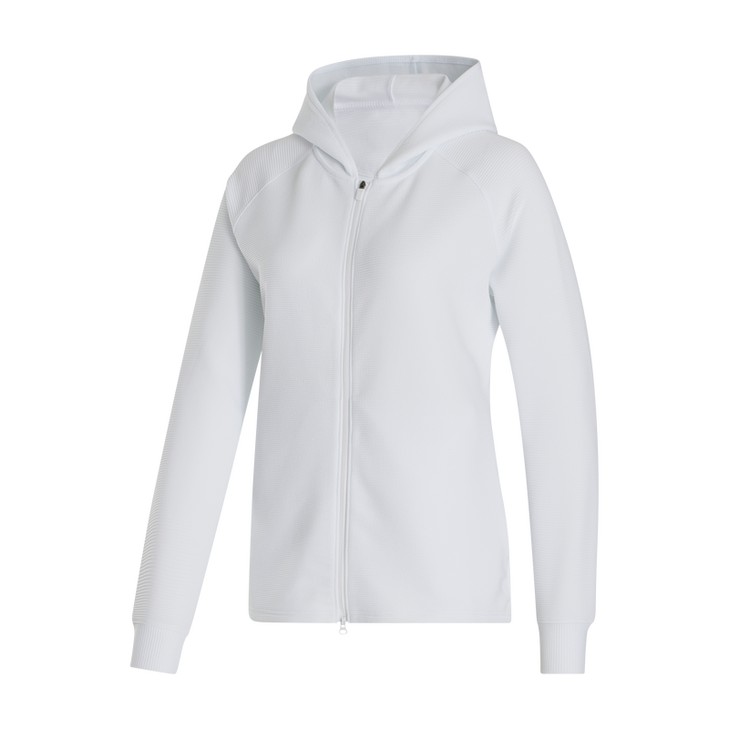 Full-Zip Ottoman Hoodie Women - White