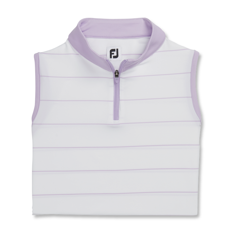 Sleeveless Quarter-Zip Junior Girl (Junior) - White / Lavender