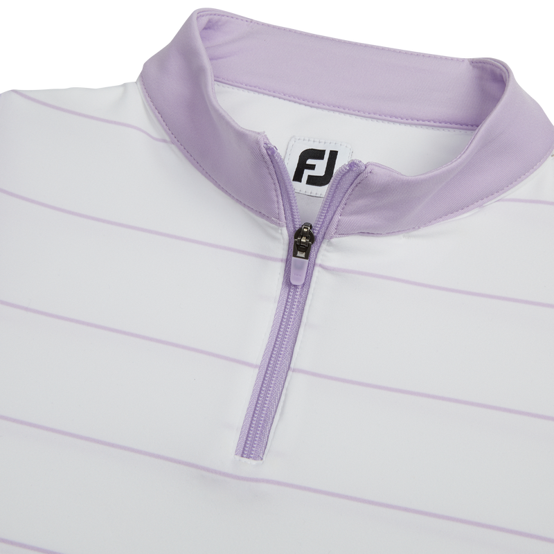 Sleeveless Quarter-Zip Junior Girl (Junior) - White / Lavender