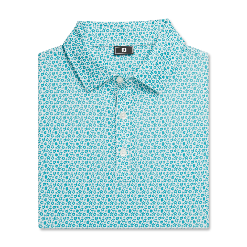 Floral Lisle - Emerald / White