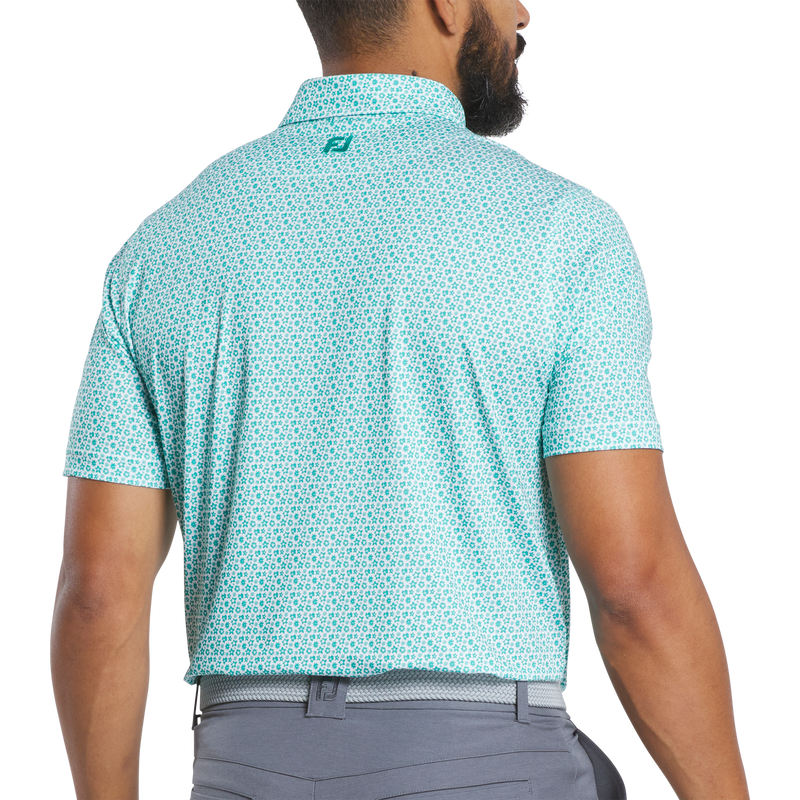 Floral Lisle - Emerald / White