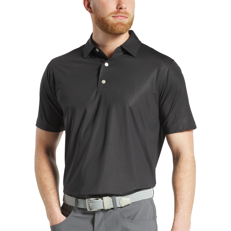 Tonal Dot Print Lisle - Black