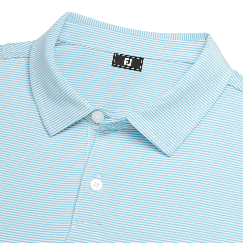 MicroFeeder Stripe Lisle (Junior) - Light Blue / White