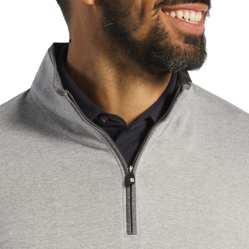 Lightweight Solid Mid-Layer - Heather Grey