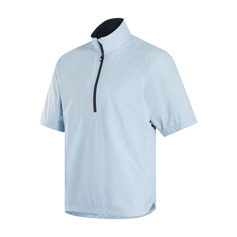 HydroLite X Short Sleeve Rain Shirt - Light Blue / Navy