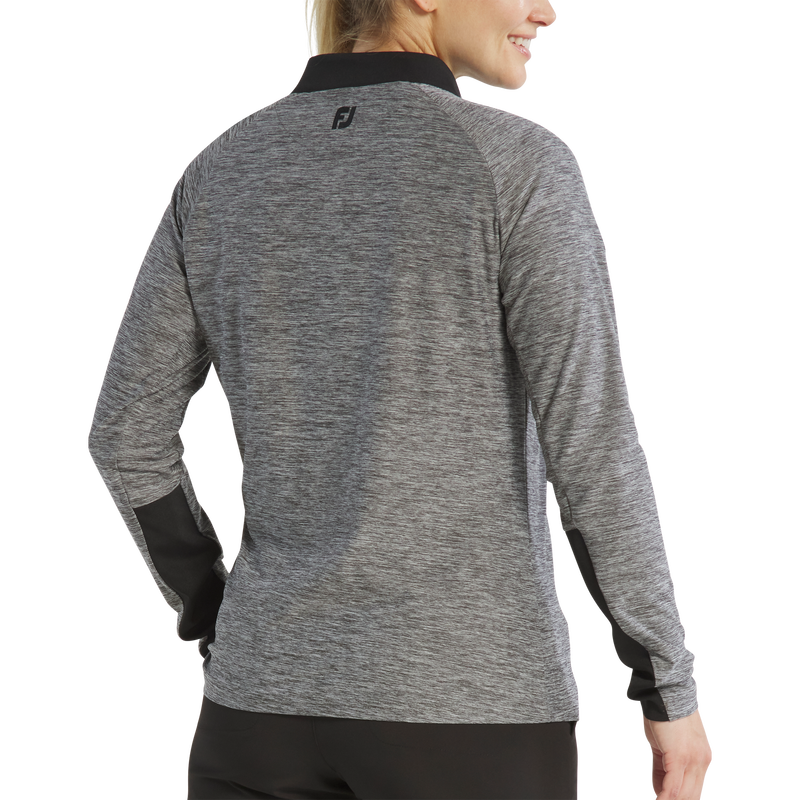 Space Dye Quarter-Zip Mid-Layer Women - Black