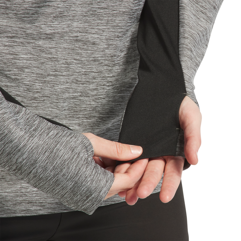 Space Dye Quarter-Zip Mid-Layer Women - Black