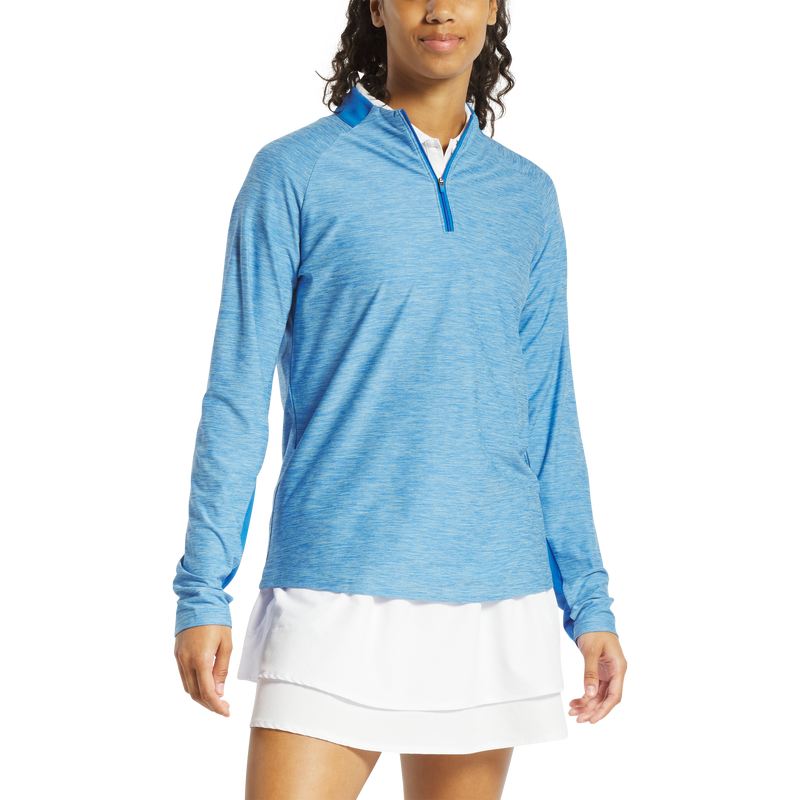 Space Dye Quarter-Zip Mid-Layer Women - Blue / Aqua