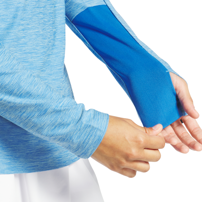 Space Dye Quarter-Zip Mid-Layer Women - Blue / Aqua