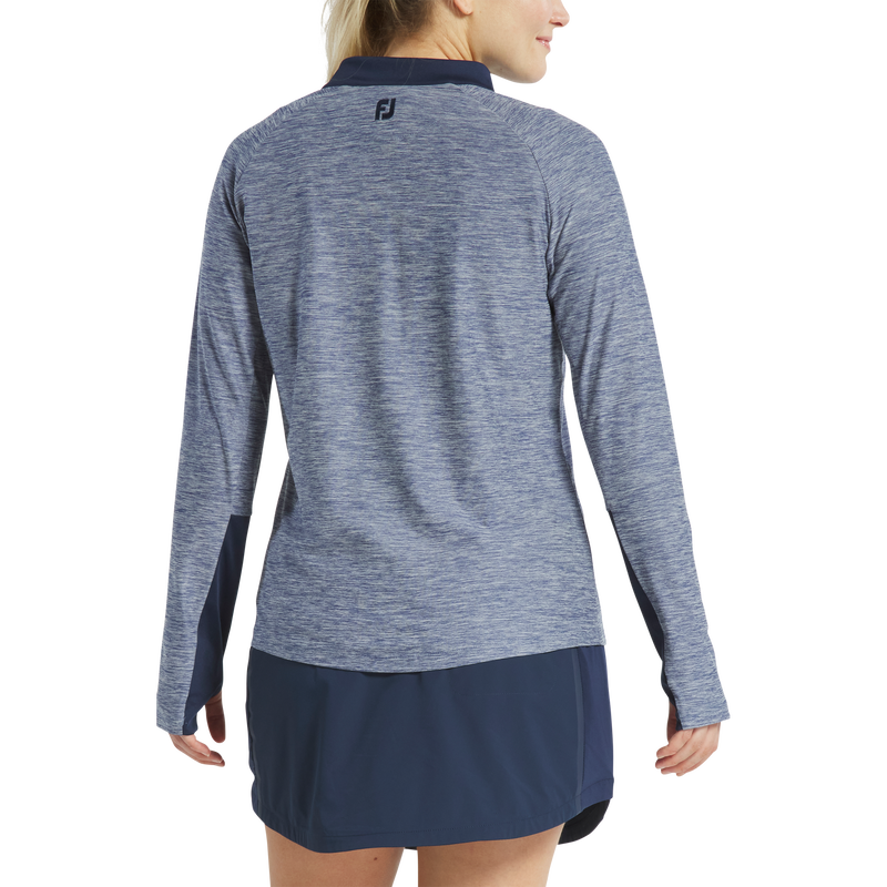 Space Dye Quarter-Zip Mid-Layer Women - Navy